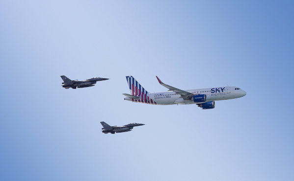Flying alongside the Hellenic airforce and soaring the Greek sky