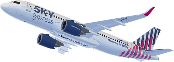 SKY express airbus flying
