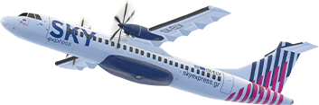 SKY express ATR flying